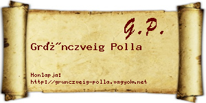 Grünczveig Polla névjegykártya
